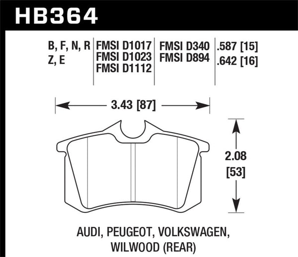 Hawk 97-04 Audi A4/00-03 A6/00-02 S4/00-06 TT / 02-04 VW Golf GTI Rear Blue 9012 Race Brake Pads - Premium Brake Pads - Racing from Hawk Performance - Just 649.02 SR! Shop now at Motors