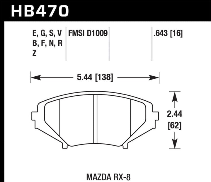 Hawk 08-10 Mazda RX-8 Grand Touring/Sport/Touring / 04-07 RX-8 DTC-60 Race Front Brake Pads - Premium Brake Pads - Racing from Hawk Performance - Just 895.80 SR! Shop now at Motors