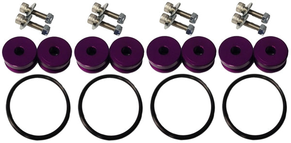 Torque Solution Billet Bumper Quick Release Kit Combo (Purple): Universal