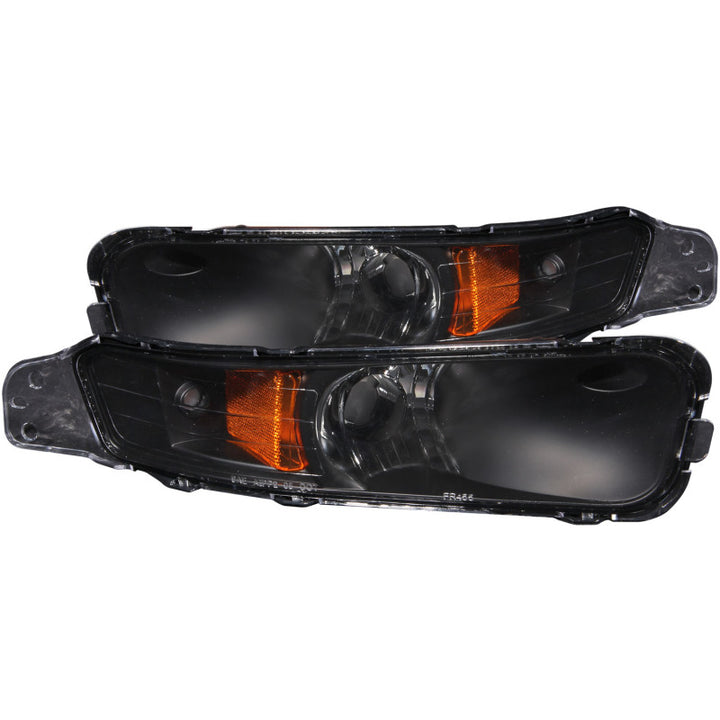 ANZO 2005-2009 Ford Mustang Euro Parking Lights Black w/ Amber Reflector - Premium Lights Corner from ANZO - Just 437.15 SR! Shop now at Motors