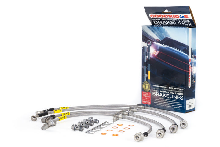 Goodridge 17-18 Honda Civic (Base/LX/EX) SS Brake Lines - Premium Brake Line Kits from Goodridge - Just 892.41 SR! Shop now at Motors