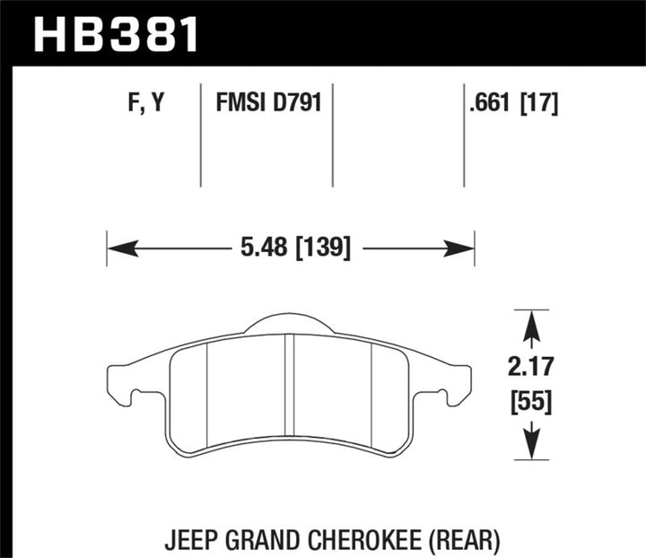 Hawk 99-04 Jeep Grand Cherokee LTS Street Rear Brake Pads - Premium Brake Pads - OE from Hawk Performance - Just 246.74 SR! Shop now at Motors