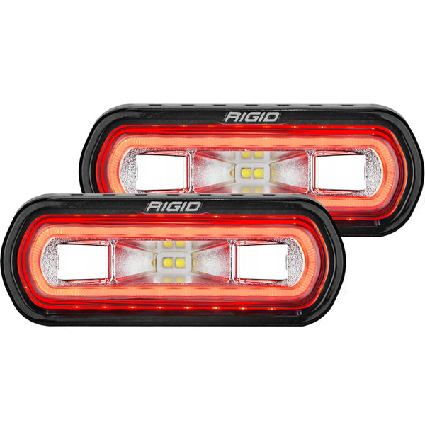 Rigid Industries SR-L Series Surface Mount LED Spreader Pair w/ Red Halo - Universal - Premium Light Bars & Cubes from Rigid Industries - Just 1219.25 SR! Shop now at Motors