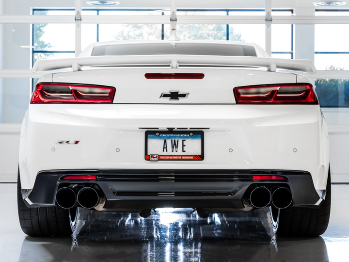 AWE Tuning 16-19 Chevy Camaro SS Non-Res Cat-Back Exhaust -Touring Edition (Quad Chrome Silver Tips) - Premium Catback from AWE Tuning - Just 7654.75 SR! Shop now at Motors