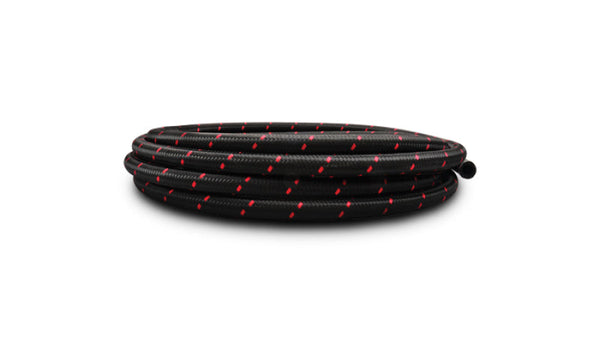 Vibrant -6 AN Two-Tone Black/Red Nylon Braided Flex Hose (5 foot roll) - Premium Hoses from Vibrant - Just 127.49 SR! Shop now at Motors