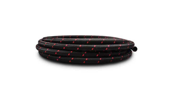 Vibrant -6 AN Two-Tone Black/Red Nylon Braided Flex Hose (5 foot roll) - Premium Hoses from Vibrant - Just 146.48 SR! Shop now at Motors