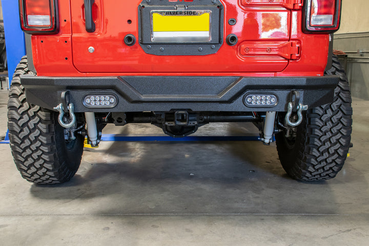 DV8 Offroad 2018+ Jeep Wrangler JL Rear Bumper w/ LED Lights - Premium Bumpers - Steel from DV8 Offroad - Just 2356.17 SR! Shop now at Motors