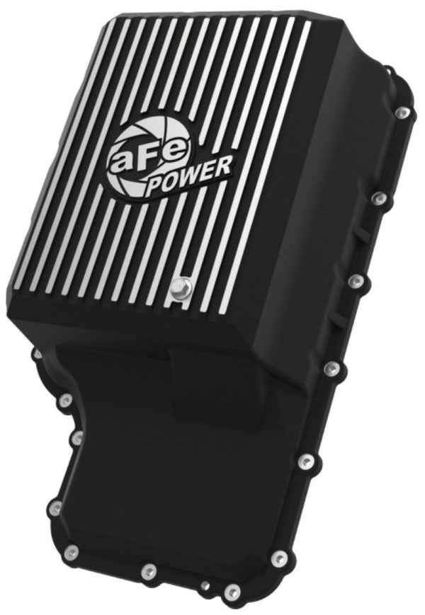 aFe 20-21 Ford Truck w/ 10R140 Transmission Pan Black POWER Street Series w/ Machined Fins - Premium Diff Covers from aFe - Just 1555.90 SR! Shop now at Motors