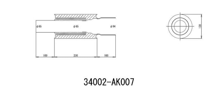 HKS UNIVERSAL EX H/M SUS 130-65 (MOQ: 8pcs) - Premium Muffler from HKS - Just 798.24 SR! Shop now at Motors