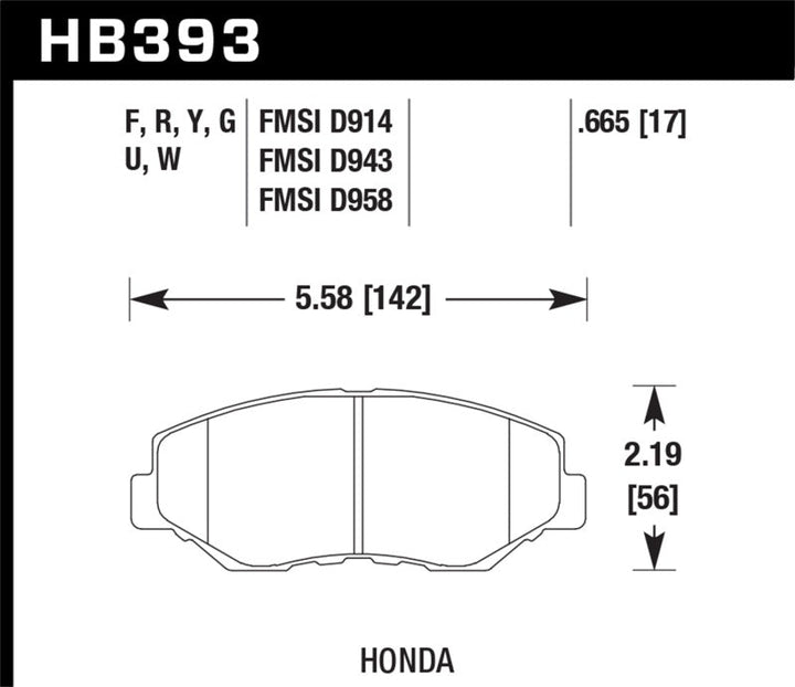 Hawk 13-15 Honda Civic Si DTC-60 Front Race Brake Pads - Premium Brake Pads - Racing from Hawk Performance - Just 740.30 SR! Shop now at Motors