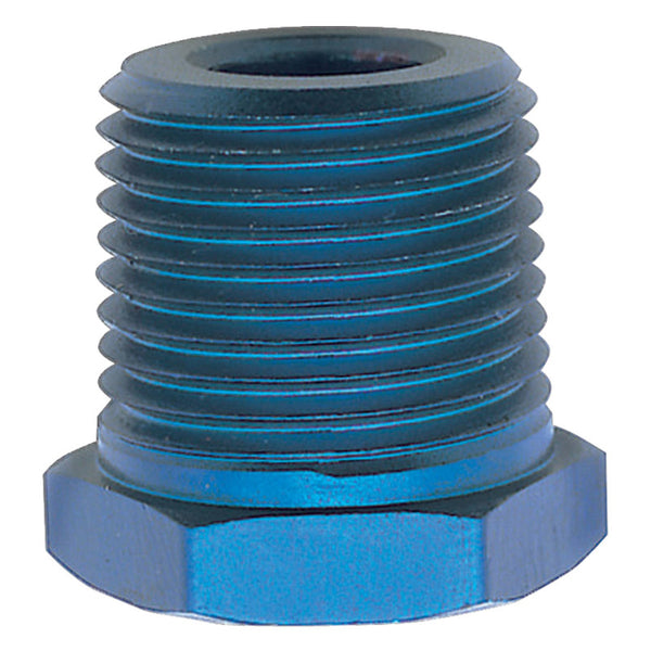 Russell Performance 1/2in Male to 3/8in Female Pipe Bushing Reducer (Blue)