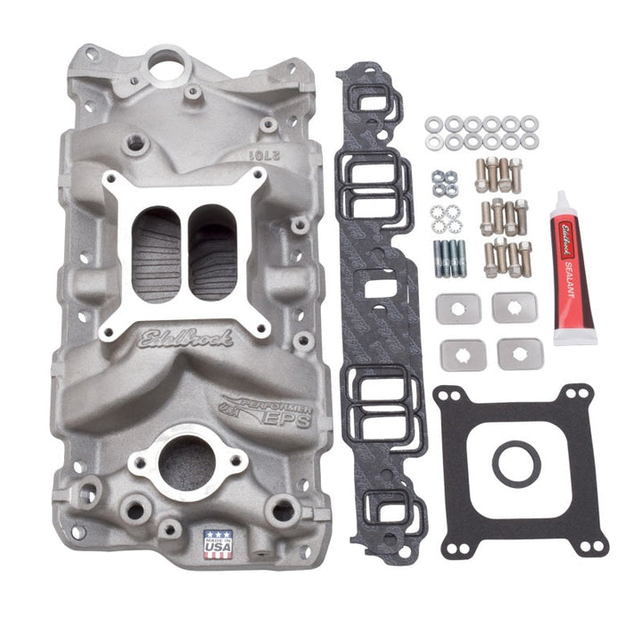 Edelbrock Manifold w/ Installation Kit Performer Eps SBC 1957-1986 Natural Finish - Premium Intake Manifolds from Edelbrock - Just 1069.49 SR! Shop now at Motors