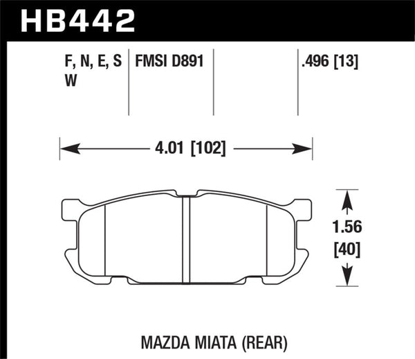 Hawk 01-02 Miata DTC-30 Street Rear Brake Pads - Premium Brake Pads - Racing from Hawk Performance - Just 659.16 SR! Shop now at Motors