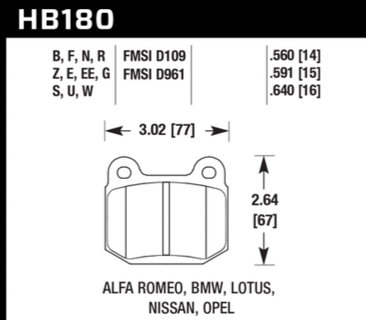 Hawk 1984-1986 Alfa Romeo GTV-6 2.5 HPS 5.0 Front Brake Pads - Premium Brake Pads - Performance from Hawk Performance - Just 497.03 SR! Shop now at Motors