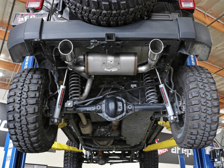 aFe Rebel Series 2.5in 409 SS Axle-Back Exhaust w/Polished Tips 07+ Jeep Wrangler (JK) V6 3.6L/3.8L - Premium Axle Back from aFe - Just 1990.90 SR! Shop now at Motors