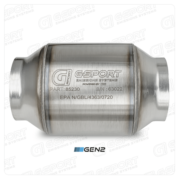 GESI G-Sport 400 CPSI GEN 2 EPA Compliant 3.0in Inlet/Out Catalytic Converter-4.5in x 4in 500-850HP