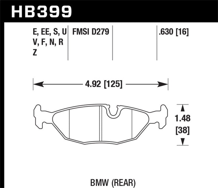 Hawk 84-4/91 BMW 325 (E30) HPS Street Rear Brake Pads - Premium Brake Pads - Performance from Hawk Performance - Just 493.52 SR! Shop now at Motors