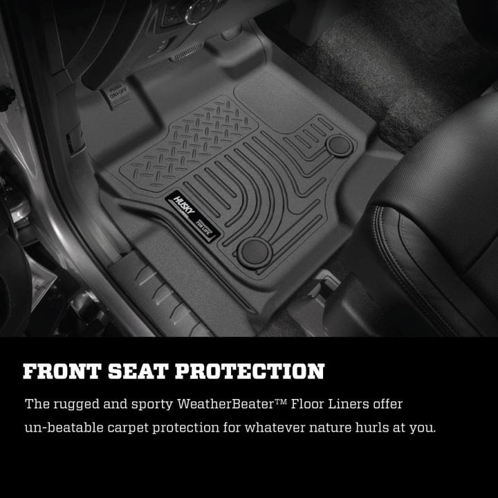 Husky Liners 15-19 F-150 SuperCab Weatherbeater Black Front & 2nd Seat Floor Liners - Premium Floor Mats - Rubber from Husky Liners - Just 525.20 SR! Shop now at Motors