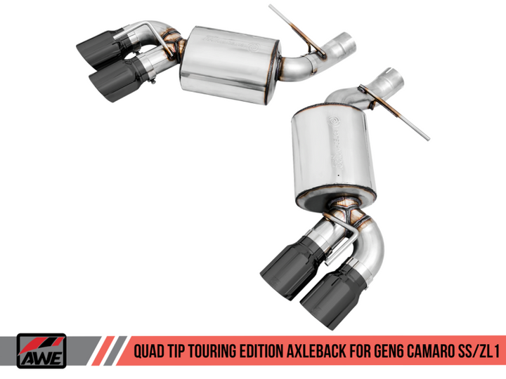 AWE Tuning 16-19 Chevrolet Camaro SS Axle-back Exhaust - Touring Edition (Quad Diamond Black Tips) - Premium Axle Back from AWE Tuning - Just 5413.05 SR! Shop now at Motors
