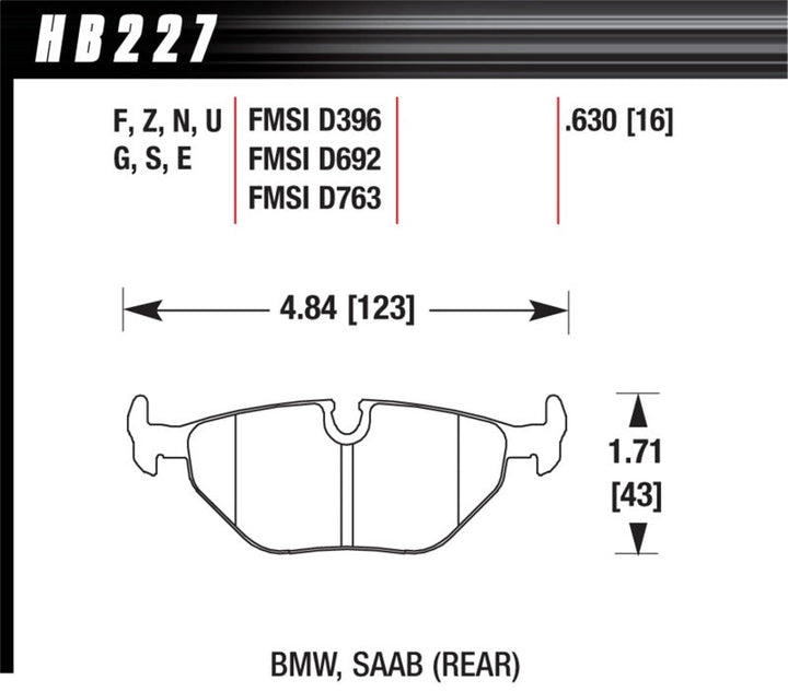 Hawk 95-99 BMW M3 E36 HPS Street Rear Brake Pads - Premium Brake Pads - Performance from Hawk Performance - Just 429.29 SR! Shop now at Motors