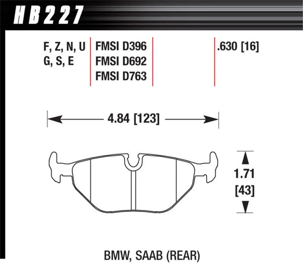 Hawk 95-99 BMW M3 E36 HP+ Street Rear Brake Pads - Premium Brake Pads - Performance from Hawk Performance - Just 530.70 SR! Shop now at Motors