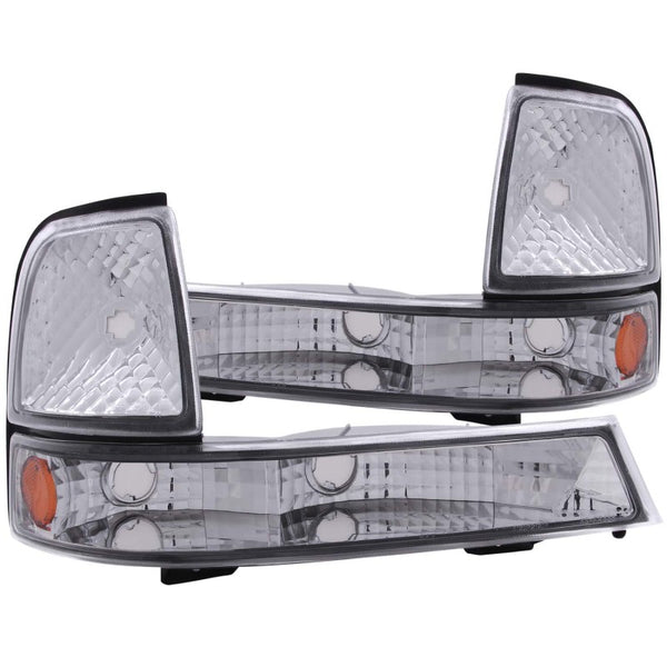 ANZO 1998-2000 Ford Ranger Euro Parking Lights Chrome w/ Amber Reflector - Premium Lights Corner from ANZO - Just 305.57 SR! Shop now at Motors