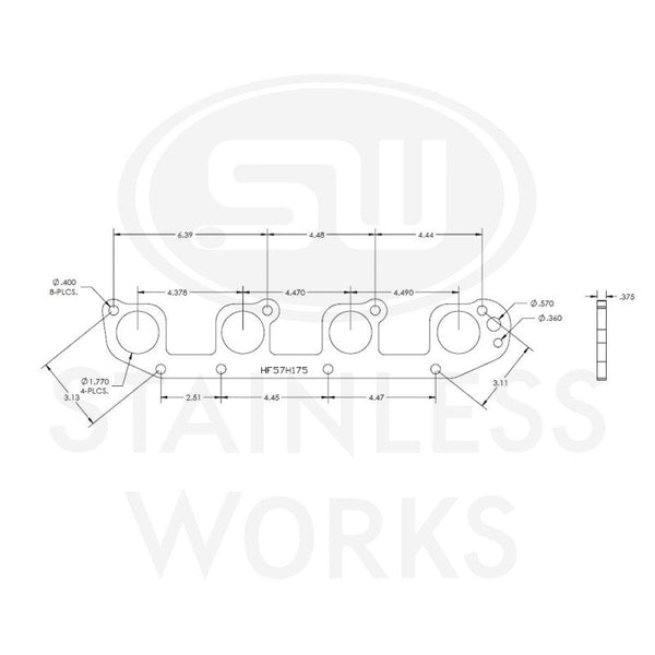 Stainless Works Hemi 5.7L Round Port Header 304SS Exhaust Flanges 1-3/4in Primaries - Premium Flanges from Stainless Works - Just 720.04 SR! Shop now at Motors