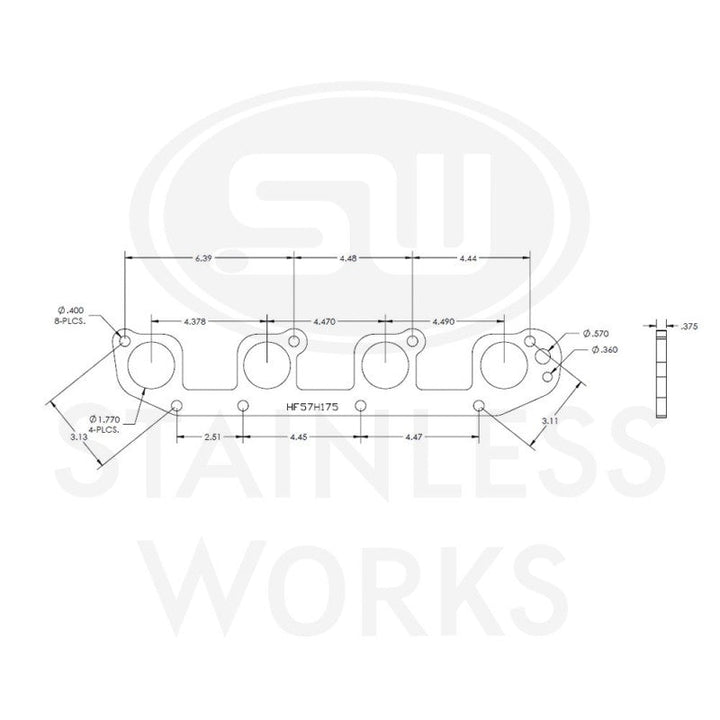 Stainless Works Hemi 5.7L Round Port Header 304SS Exhaust Flanges 1-3/4in Primaries - Premium Flanges from Stainless Works - Just 720.04 SR! Shop now at Motors