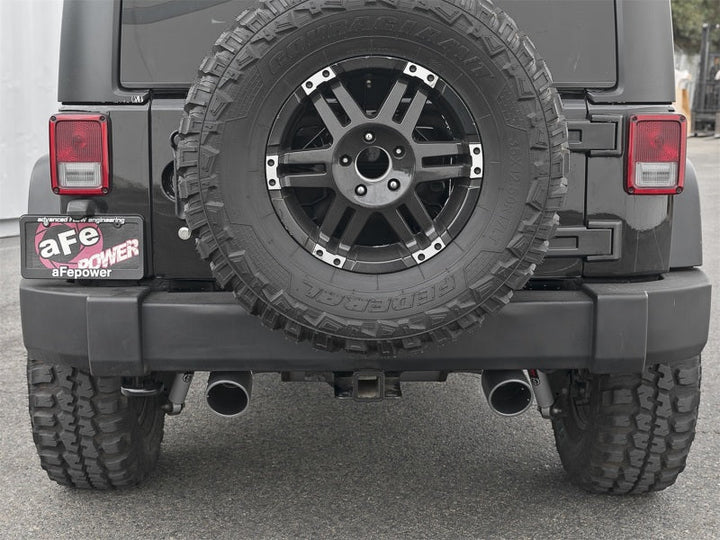 aFe Rebel Series 2.5in 409 SS Cat-Back Exhaust w/ Black Tips 2007+ Jeep Wrangler (JK) V6 3.6L/3.8L - Premium Catback from aFe - Just 3948.51 SR! Shop now at Motors