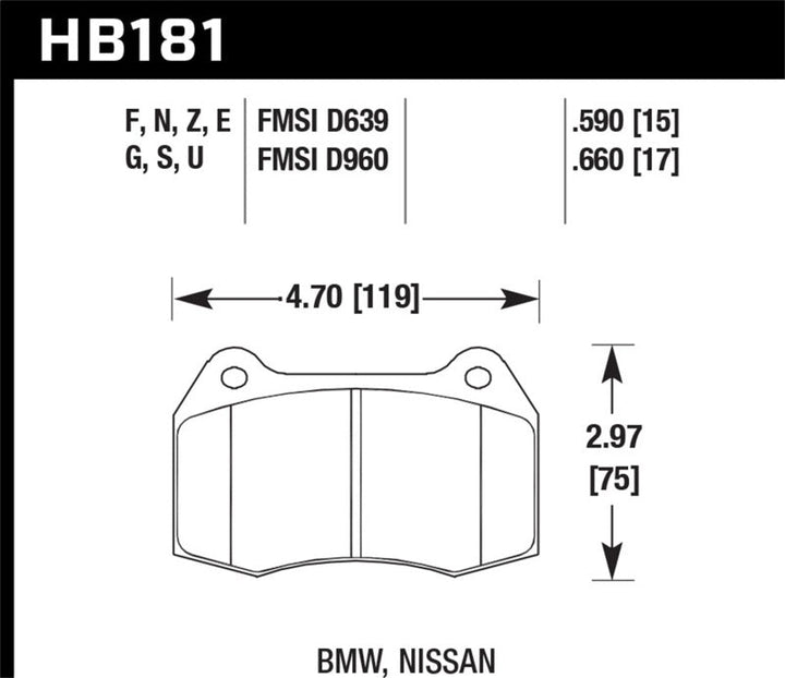 Hawk 94-97 BMW 840CI/850CI HPS Front Street Brake Pads - Premium Brake Pads - Performance from Hawk Performance - Just 625.36 SR! Shop now at Motors