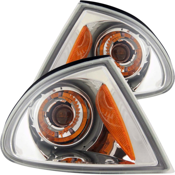 ANZO Corner Lights 1999-2001 BMW 3 Series E46 Euro Corner Lights Chrome w/ Amber Reflector - Premium Lights Corner from ANZO - Just 241.94 SR! Shop now at Motors