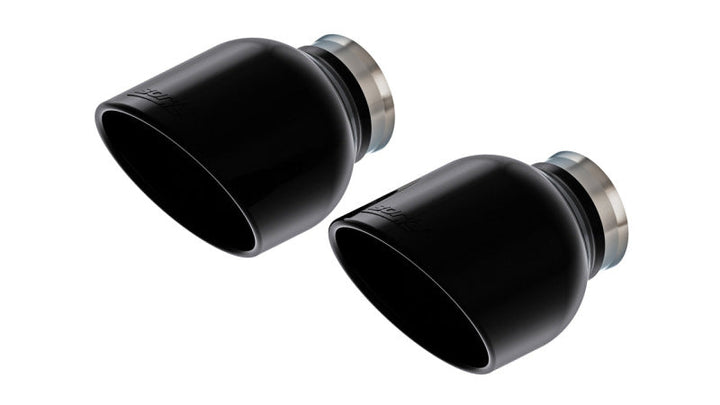 Borla 15-24 Dodge Charger V8 / 2023 Chrysler 300C T-304 SS Tips 5in Outlet - Black Chrome - Premium Tips from Borla - Just 1132.01 SR! Shop now at Motors