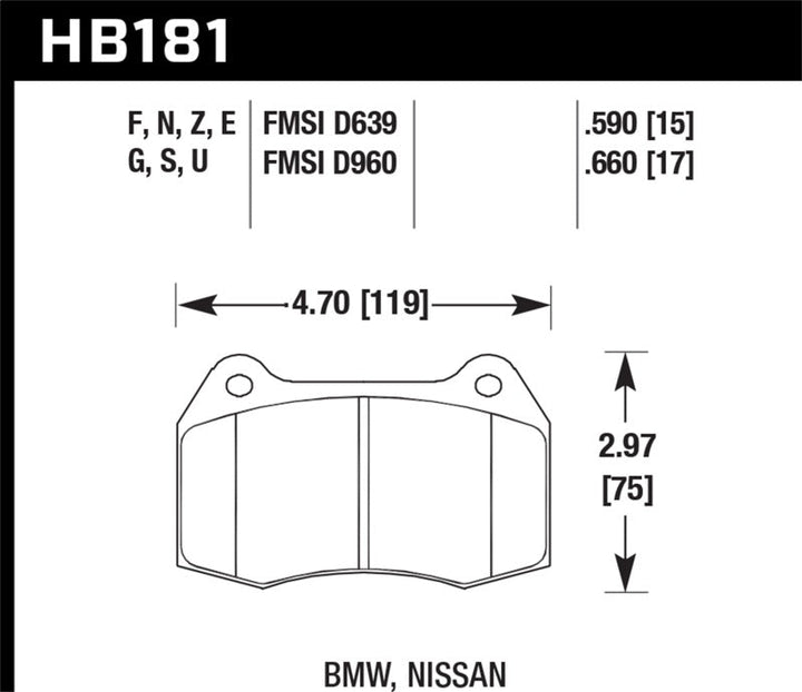 Hawk 94-97 BMW 840CI/850CI HPS Front Street Brake Pads - Premium Brake Pads - Performance from Hawk Performance - Just 625.36 SR! Shop now at Motors