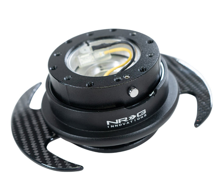 NRG Quick Release Kit Gen 3.0 - Black Body / Black Ring w/ Carbon Fiber Handles - Premium Quick Release Adapters from NRG - Just 683.56 SR! Shop now at Motors