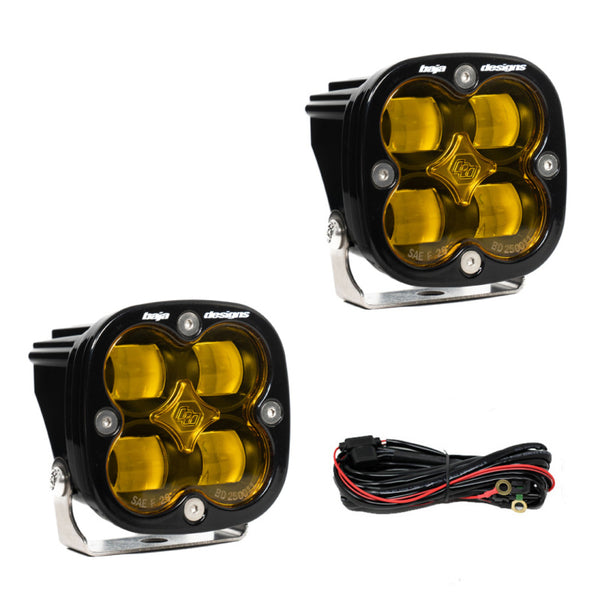 Baja Designs Squadron SAE LED Auxiliary Light Pod Pair - Amber