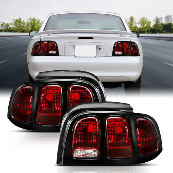 ANZO 1994-1998 Ford Mustang Taillight Dark Red Lens (OE Style) - Premium Tail Lights from ANZO - Just 797.41 SR! Shop now at Motors