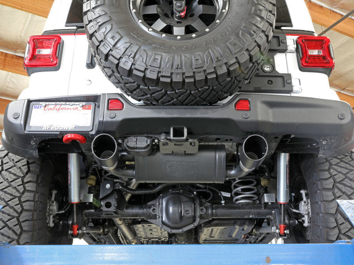 aFe Rebel Series 409 Stainless Steel Cat-Back Exhaust 18-21 Jeep Wrangler JL 2.0L (t) - Black Tip - Premium Catback from aFe - Just 3746.42 SR! Shop now at Motors