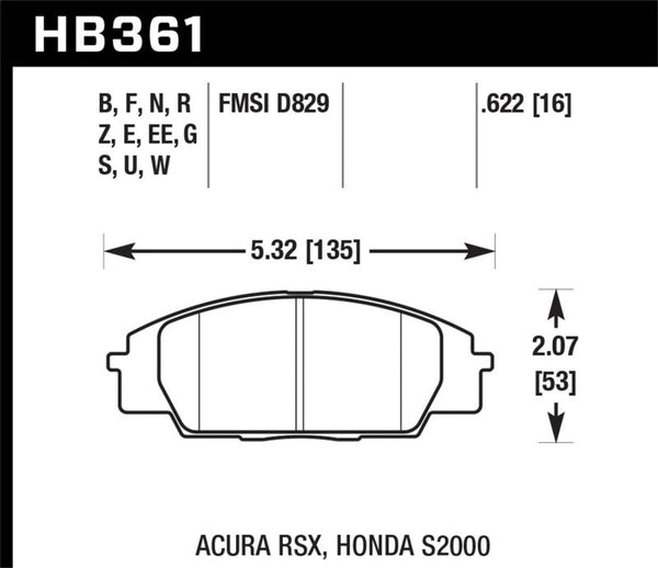 Hawk 02-06 Acura RSX / 06-11 Honda Si / 00-09 S2000 DTC-70 Race Front Brake Pads - Premium Brake Pads - Racing from Hawk Performance - Just 973.55 SR! Shop now at Motors