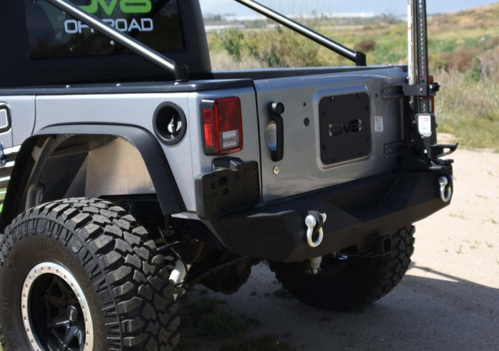 DV8 Offroad 07-18 Jeep Wrangler JK Steel Mid Length Rear Bumper - Premium Bumpers - Steel from DV8 Offroad - Just 2189.79 SR! Shop now at Motors