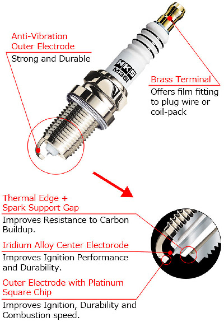 HKS 08 Lancer Evolution GSR/MR M-Series Spark Plugs (Heat Range 9) - Premium Spark Plugs from HKS - Just 101.30 SR! Shop now at Motors