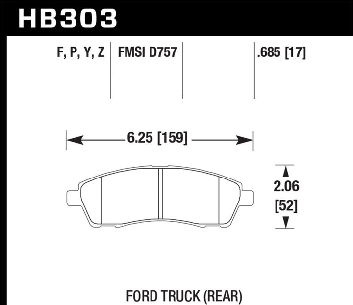 Hawk 99-05 Cadillac Excursion / 99-04 Ford F-250/F-350 Super Duty Pickup Rear LTS Street Brake Pads - Premium Brake Pads - OE from Hawk Performance - Just 517.18 SR! Shop now at Motors