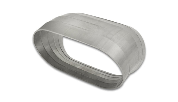 مجموعة من 5 قطع من الفولاذ المقاوم للصدأ 304 بيضاوي الشكل رأسي نابض بالحياة، نصف قطر خط الوسط 3.10 بوصة، بزاوية 9 درجة لكل قطعة