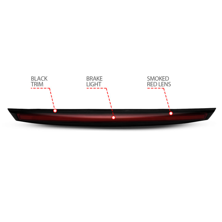 ANZO 2007-2014 Chevrolet Suburban 1500 LED 3rd Brake Light Black Housing Smoke Lens w/ Spoiler 1pc - Premium Lights Corner from ANZO - Just 1118.94 SR! Shop now at Motors