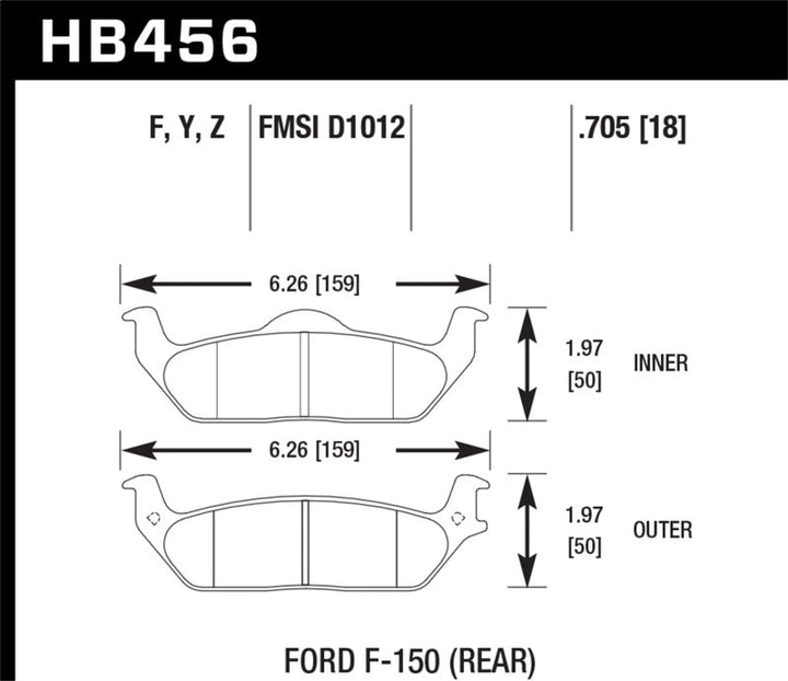 Hawk 04-11 Ford F-150 /  06-08 Lincoln Mark LT Rear LTS Street Brake Pads - Premium Brake Pads - OE from Hawk Performance - Just 371.82 SR! Shop now at Motors