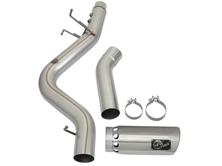 aFe LARGE BORE HD 5in 409-SS DPF-Back Exhaust w/Polished Tip 2017 GM Duramax V8-6.6L (td) L5P - Premium DPF Back from aFe - Just 2090.61 SR! Shop now at Motors