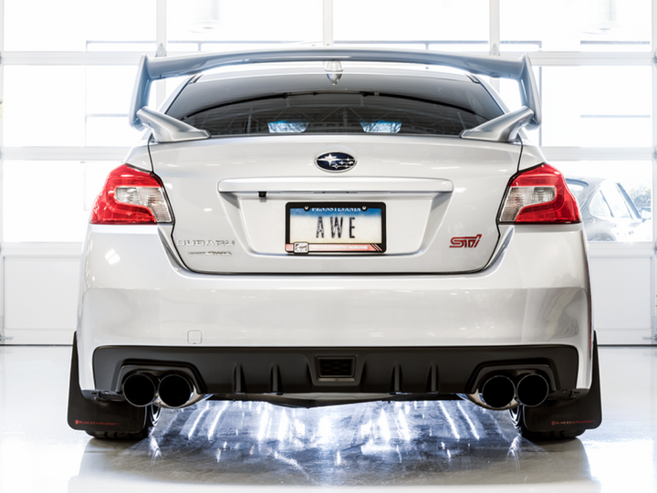 AWE Tuning Subaru STI VA / WRX GV / STI GV Sedan Touring Edition Exhaust - Diamond Black Tip (102mm) - Premium Catback from AWE Tuning - Just 5797.41 SR! Shop now at Motors