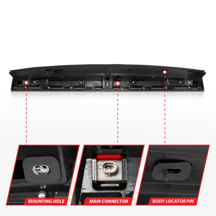 ANZO 2007-2014 Chevrolet Suburban 1500 LED 3rd Brake Light Black Housing Smoke Lens w/ Spoiler 1pc - Premium Lights Corner from ANZO - Just 1118.94 SR! Shop now at Motors