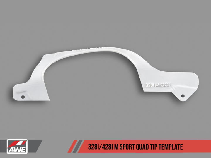 AWE Tuning BMW F3X 328i/428i Non-M Sport Quad Tip Marking Template - Premium Exterior Trim from AWE Tuning - Just 258.46 SR! Shop now at Motors