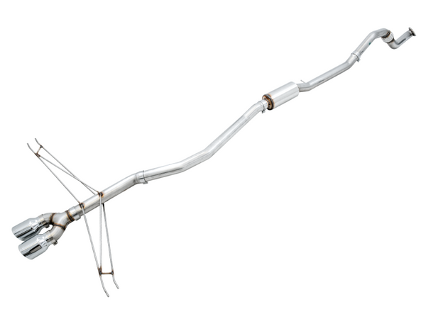 نظام عادم AWE Tuning 2016+ هوندا سيفيك Si إصدار السباق مع أنبوب أمامي وطرفين كروم فضي مزدوجة