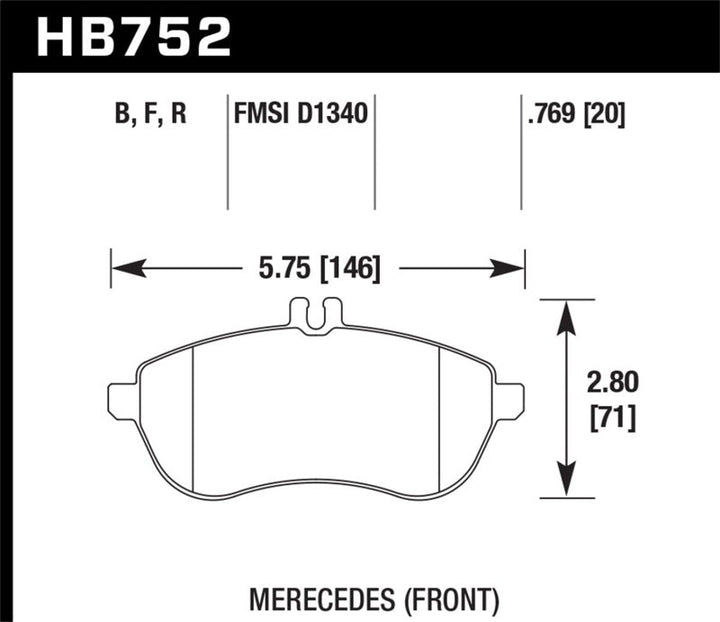 Hawk 12-15 Mercedes-Benz SLK250 / 12-15 Mercedes-Benz C250 HP+ Front Brake Pads - Premium Brake Pads - Performance from Hawk Performance - Just 560.94 SR! Shop now at Motors